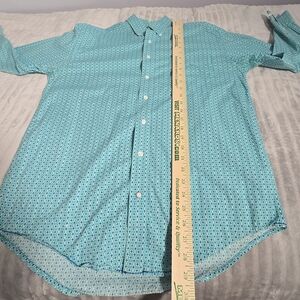 Share Panhandle Rough Stock Mens Medium Western Shirt Turquoise Long Sleeve. 521
